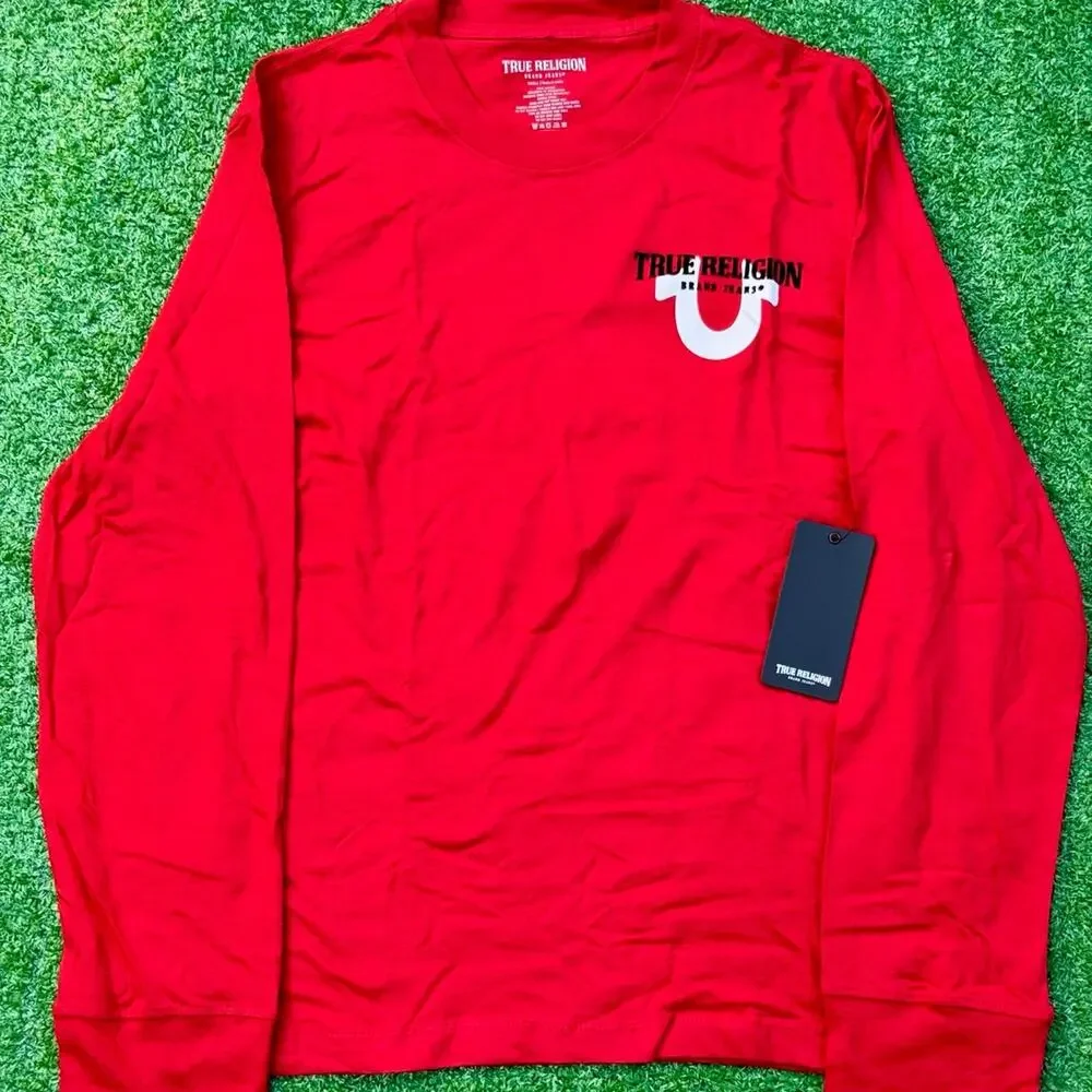 True Religion Brand Jeans Red Sweatshirt “True The Original Buddha” Brand RARE